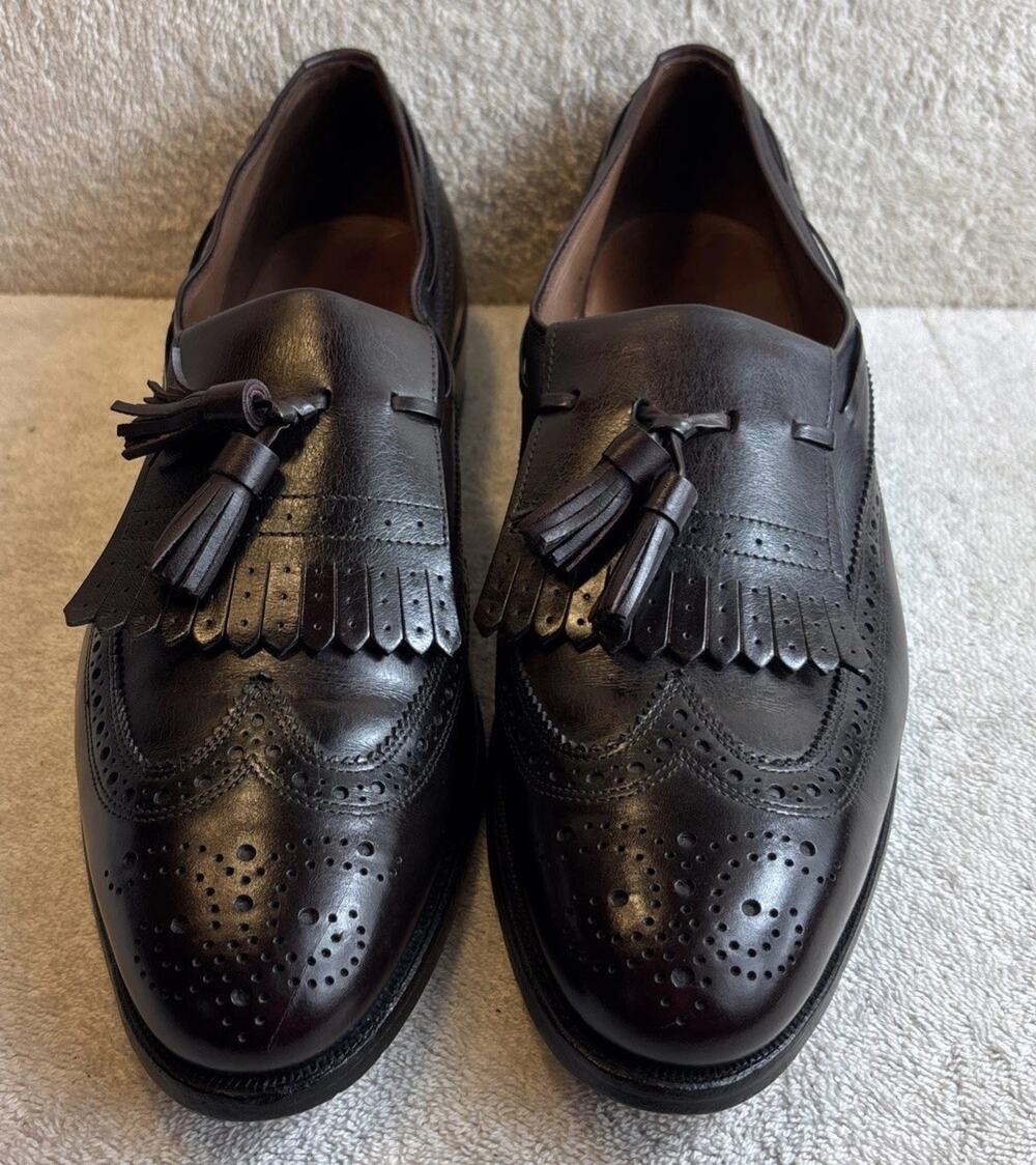 Allen Edmonds Arlington Dress Shoes Mens 11 A Mahogany Leather Slip On Oxford